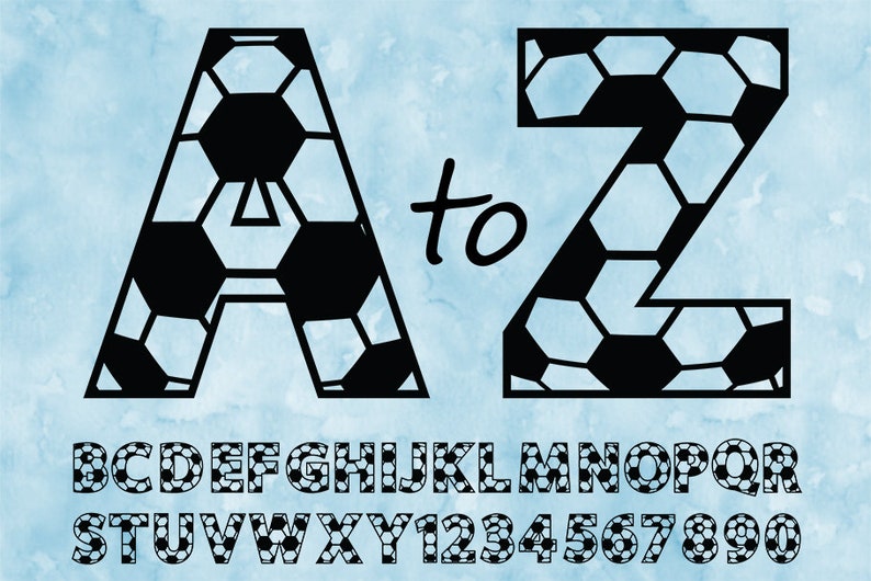 Soccer Alphabet & Numbers SVG Files for Silhouette and Cricut. Soccer ...