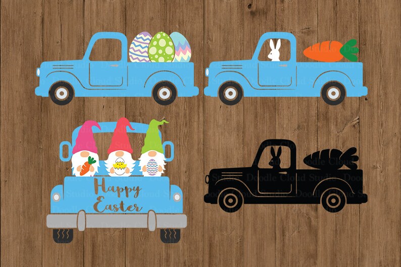 Download Easter Truck SVG Easter Vintage Truck SVG Files for | Etsy