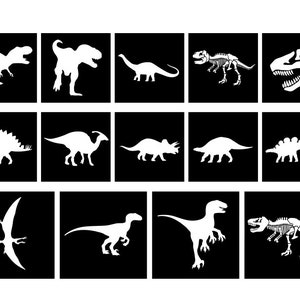 Dinosaurs Stencil, Dinosaur Stencil Digital Templates SVG PNG, Cutting Files, Vector Files, Mylar film Stencil. Prehistoric Dinosaur Stencil