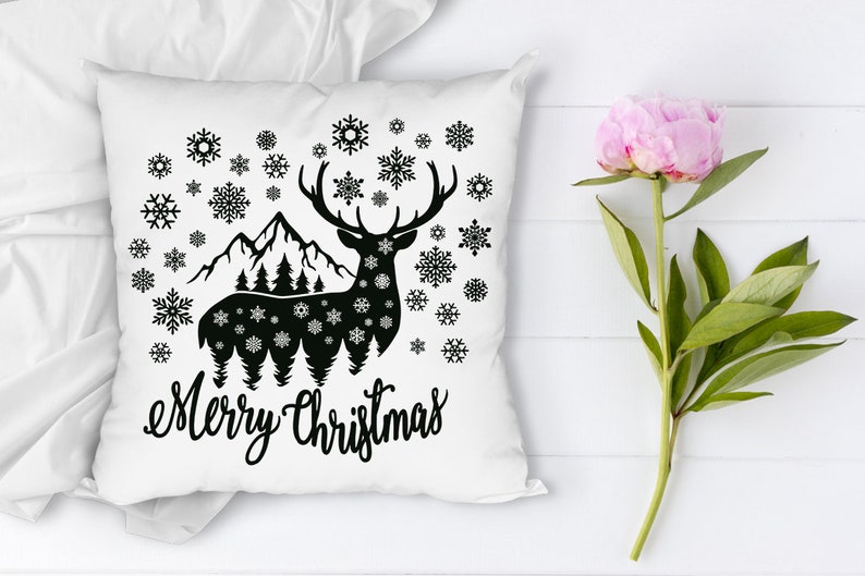Download Deer SVG Winter Scene with Deer Bundle SVG Christmas Scene ...