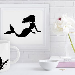 Mermaid SVG, Little Mermaid SVG Files for Silhouette & Cricut. Mermaid Shirt Svg, Mermaid Clipart, Mermaids Bundle Svg, svg eps ai png dxf. image 5