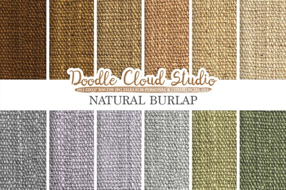 Natural Burlap Fabric digital paper pack, Solid Backgrounds, Burlap linen vintage printables, Instant Download for Personal & Commercial Use Il_570xn