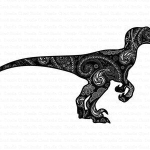 Mandala Raptor Mandala Dinosaur SVG, Raptor Mandala Svg, Dinosaur Mandala SVG Files ...