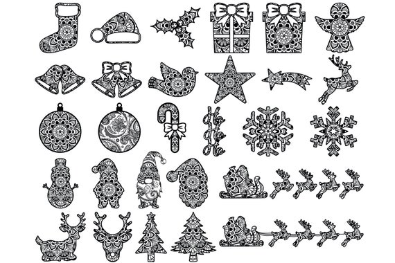Download Christmas Bundle Mandala Svg Christmas Mandala Svg Files For Silhouette And Cricut Holiday Designs Winter Mandala Svg Christmas Clipart By Doodle Cloud Studio Catch My Party