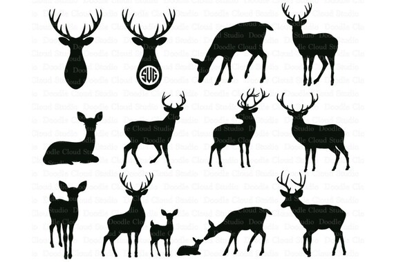 Download Deers SVG, Mama and Baby Deer, Deer Monogram svg, Deer SVG ...