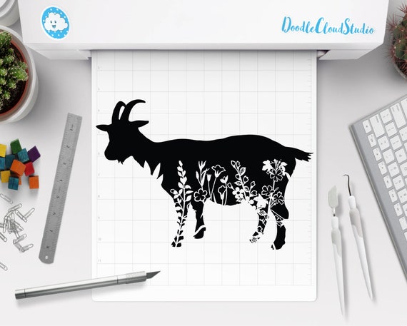 Download Goat Svg Floral Goat Svg Files For Silhouette Cameo And Etsy
