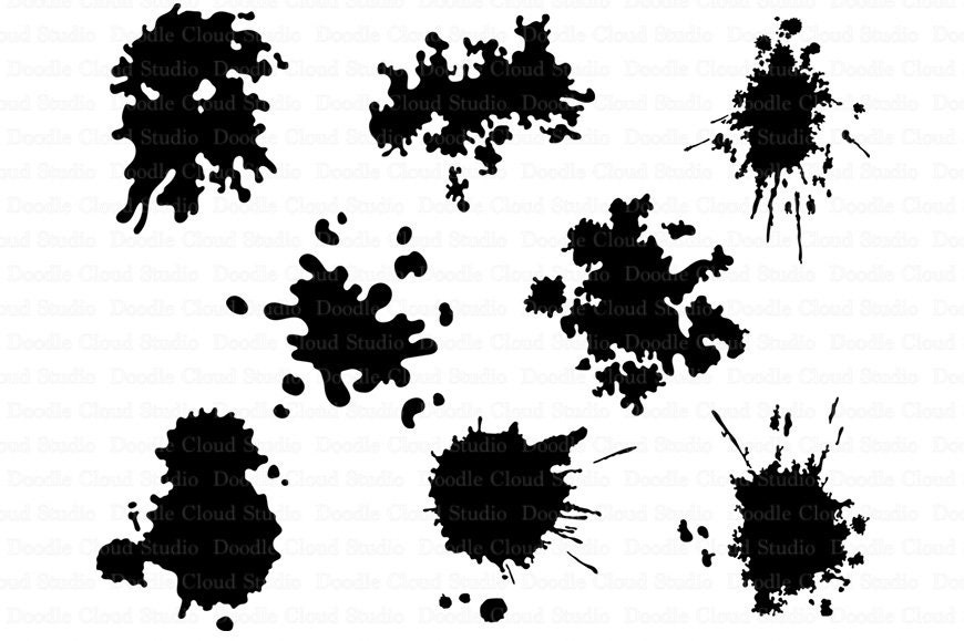 Splatters SVG Files Paint Splatter Files for Silhouette Cameo - Etsy