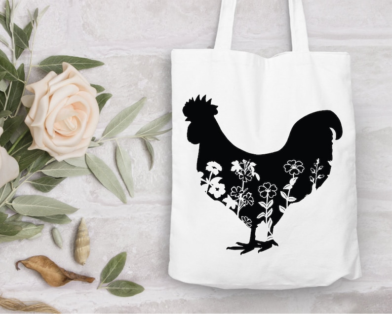 Download Floral Chicken SVG Floral Rooster Svg Floral Hen Svg | Etsy