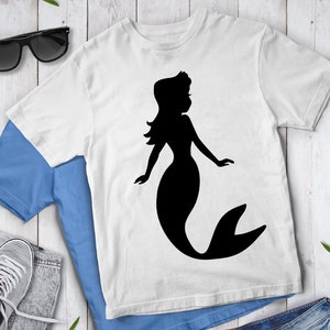 Mermaid SVG, Little Mermaid SVG Files for Silhouette & Cricut. Mermaid Shirt Svg, Mermaid Clipart, Mermaids Bundle Svg, svg eps ai png dxf. image 3