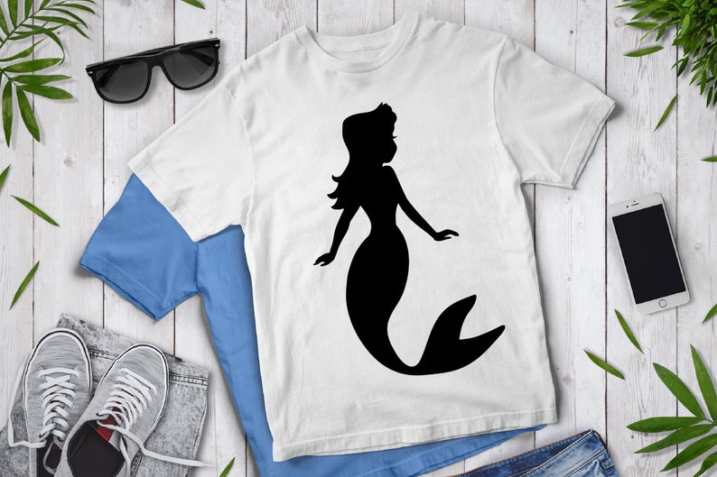 Mermaid SVG, Little Mermaid SVG Files for Silhouette & Cricut. Mermaid Shirt Svg, Mermaid Clipart, Mermaids Bundle Svg, svg eps ai png dxf. image 3