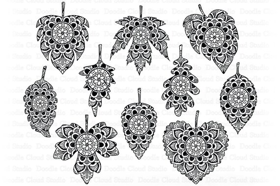 Download Leaf Mamdala Svg Leaves Mandala Svg Files For Silhouette And Cricut Nature Svg Tropical Leaves Svg Leaves Mandala Clipart By Doodle Cloud Studio Catch My Party
