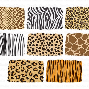 Animal Background PNG Print, Sublimation PNG Design- Leopard-Cheetah-Zebra-Giraffe-Snake-Tiger, Design Clipart, Distressed Texture.
