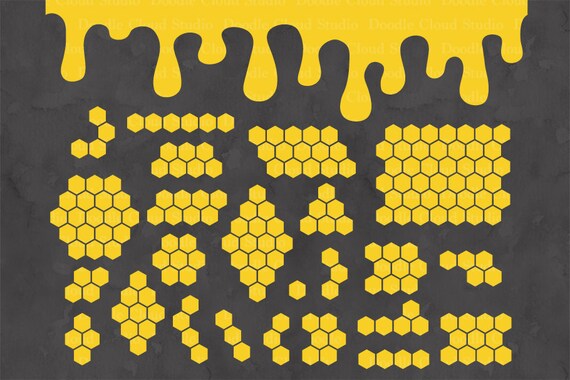 Download Honeycombs Svg Honey Drip Bee Hive Svg Honeycombs Svg Files For Silhouette Cameo Cricut Honey Svg Honeycombs And Drips Honey Clipart By Doodle Cloud Studio Catch My Party