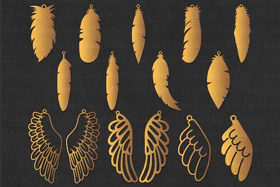 Download Feather Earring SVG, Wing Earring SVG,Teardrop svg ...