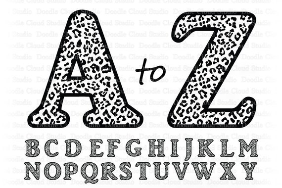 Leopard Alphabet Svg Animal Letters Svg Files For Cameo Cricut Jaguar Letters Monogram A To Z Svg Letters Leopard Alphabet Clipart By Doodle Cloud Studio Catch My Party