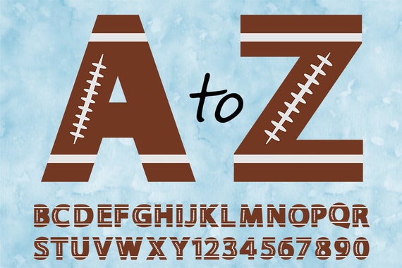 Download Football Alphabet Numbers Svg Files For Silhouette And Cricut Football Letter And Number Football Alphabet Clipart Letters Sport By Doodle Cloud Studio Catch My Party SVG, PNG, EPS, DXF File