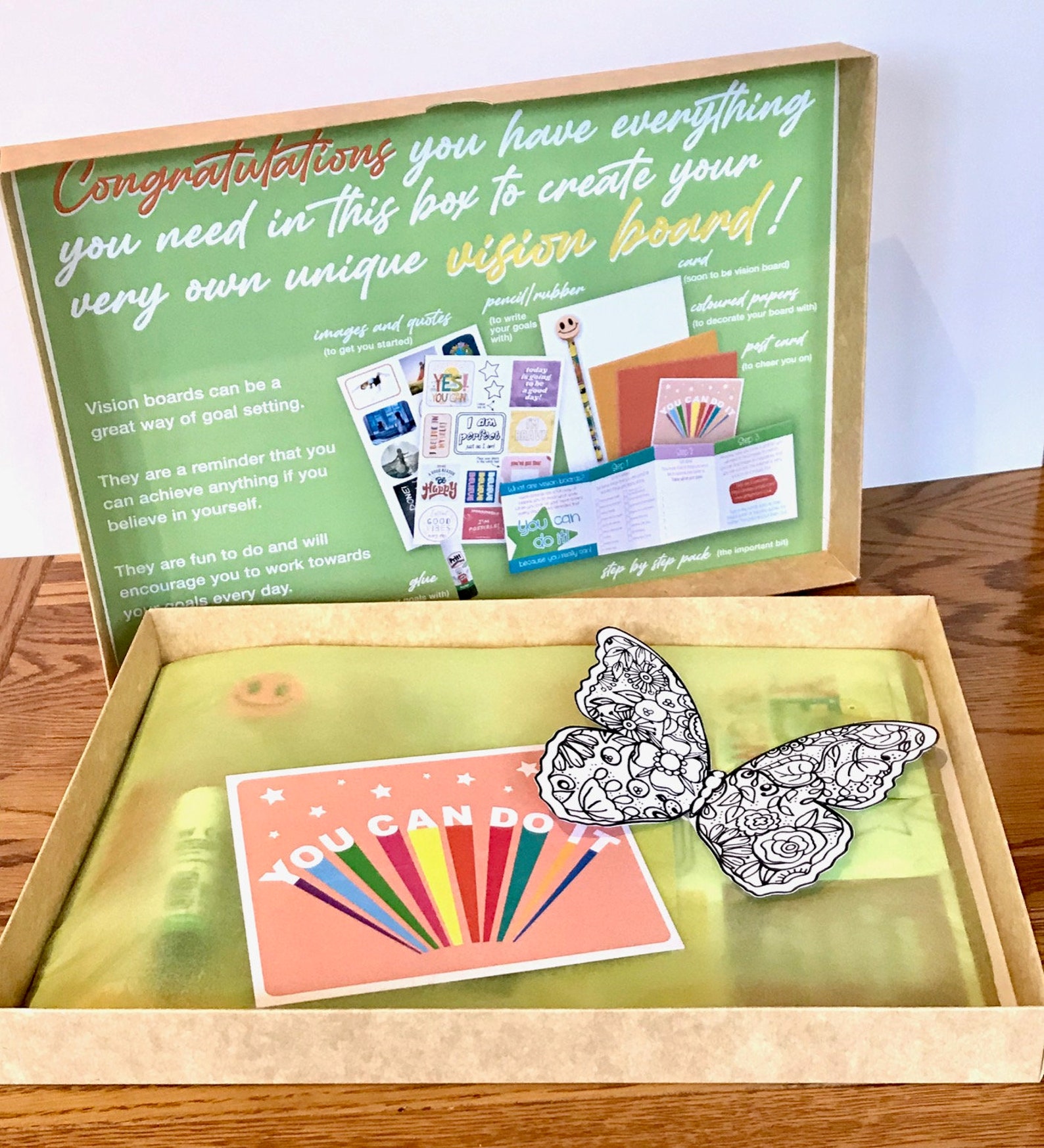 Bespoke Vision Board Gift Box Etsy UK