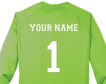 Diadora Leggera long sleeve soccer goalkeeper jersey personalized with your name and number