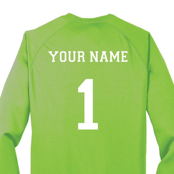 Diadora Leggera long sleeve soccer goalkeeper jersey personalized with your name and number