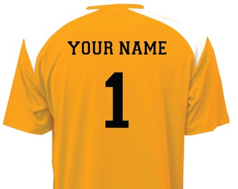 Diadora Grinta short-sleeve soccer goalkeeper jersey personalized with your name and number