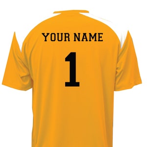 Diadora Grinta short-sleeve soccer goalkeeper jersey personalized with your name and number