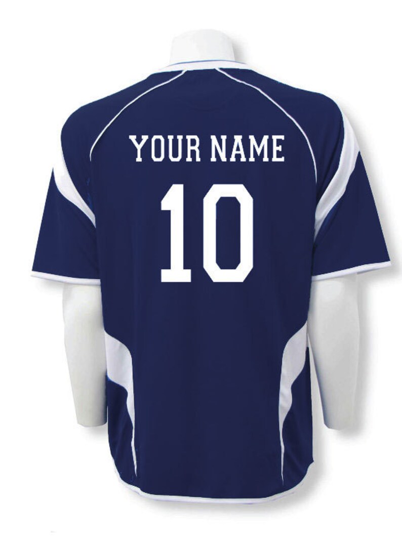 Maillot de football personnalisé avec votre nom et numéro sur Etsy