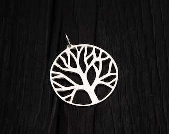 Tree of life - silver pendant || forest, nature inspired || silver lace jewelry || silver tree necklace