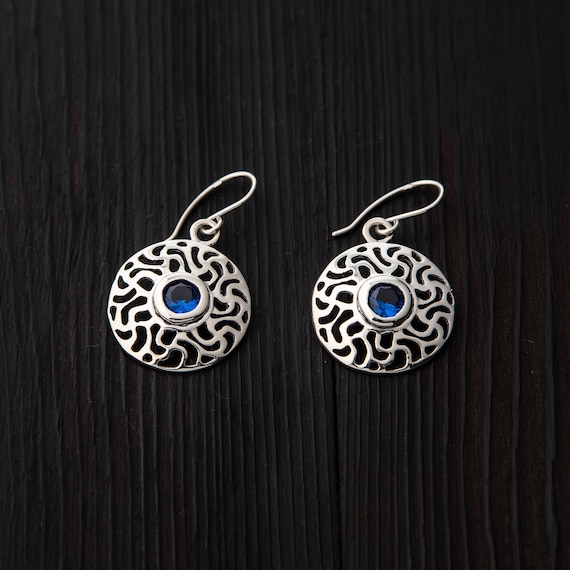 Blue Spinel Baltic Sun Symbol Earrings in a Gift Box Blue Spinel Silver  Earrings Ethno Prussian Sun Earrings Silver Lace Jewelry - Etsy Sweden