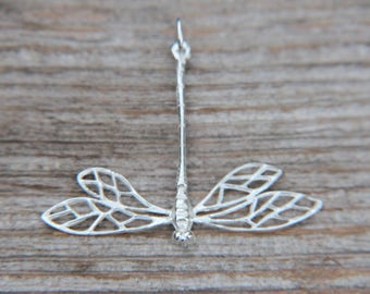 Silver Handmade Dragonfly pendant || sterling silver dragonfly || nature jewelry || forest inspired jewellery