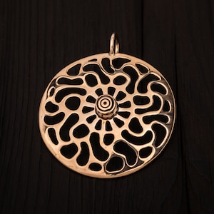 Bronze Prussian Sun symbol pendant || Baltic ethno sun || Baltu rotas favourite Sun pendant || SIlver Lace jewelry