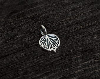 Sterling Silver Linden Leaf Pendant | Nature Inspired Tree Necklace