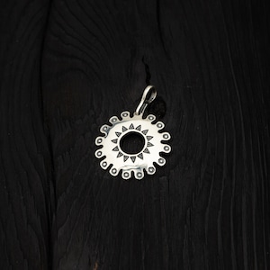 Silver Sun symbol pendant || Krimulda Sun pendant || archeological jewelry || Baltic jewellery Latvia || silver ethno pendant