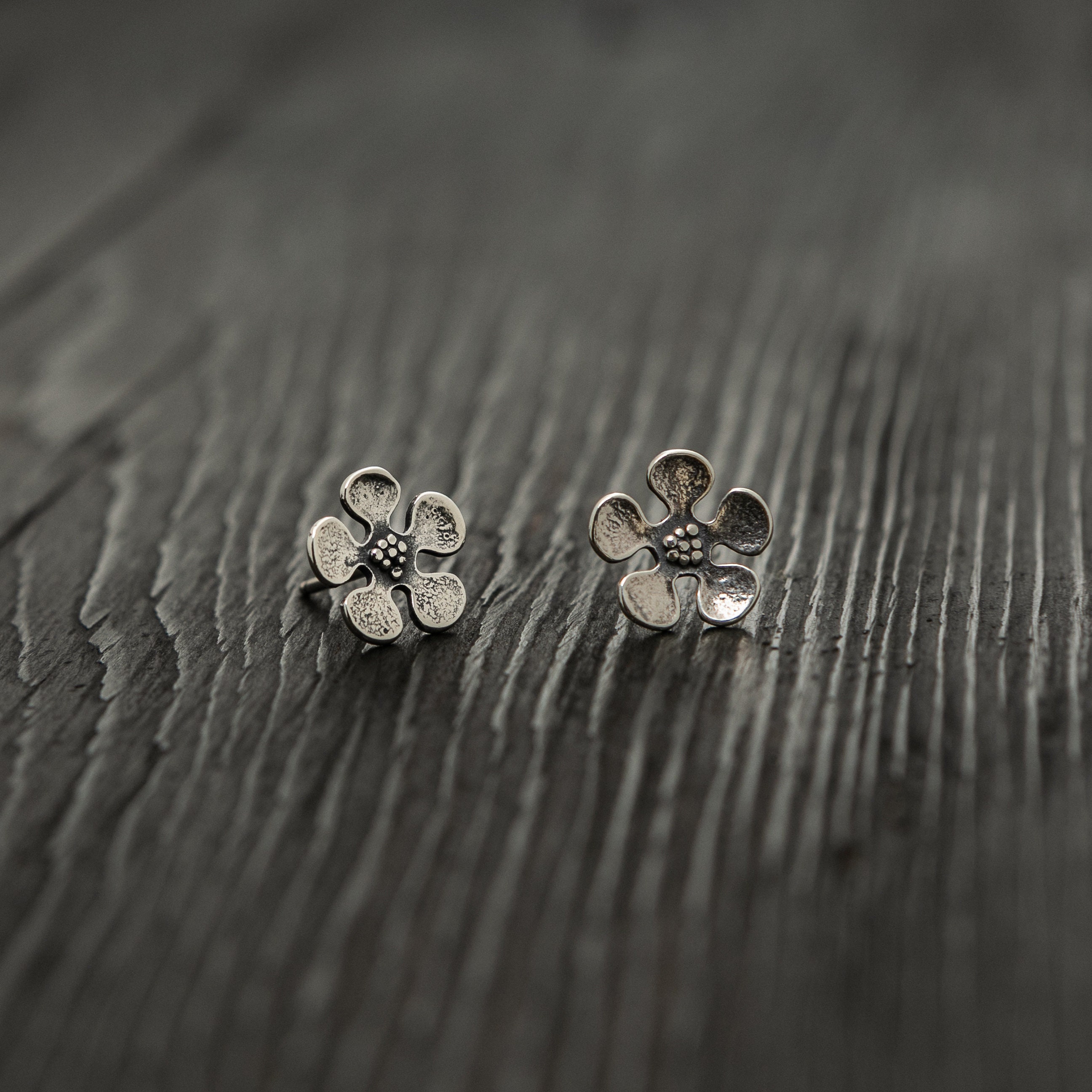 Tiny Deciduous Sterling Silver Studs Tiny Deciduous Sterling Silver Studs