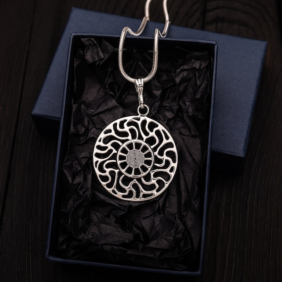 Silver Prussian Sun Symbol Pendant | Baltic Pagan Jewelry - Etsy