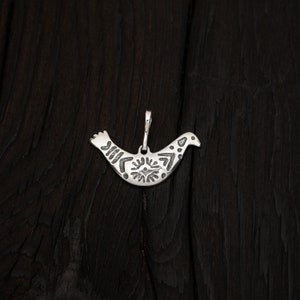Silver Lucky bird pendant || bird jewellery || silver ethno bird pendant || ethno style || boho style pendant