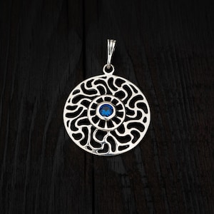 Silver Prussian Sun symbol pendant || Baltic ethno sun || Baltu rotas favourite Sun pendant || SIlver Lace jewelry