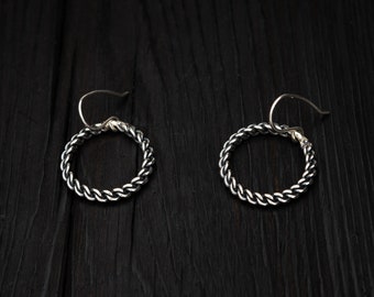 Silver Latvian Namejs earrings || The pagan king || Original Namejs braided earring || Latvian earrings || silver gift for women
