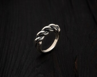 Silver Latvian Namejs ring with BOLD braiding || The pagan king || Original Namejs braided ring || Latvian ring || silver gift for men,women