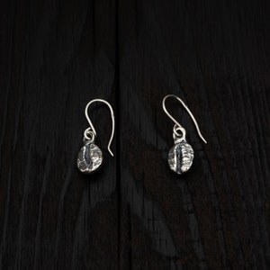 Coffee bean earrings, silver earrings, coffee lovers, Baltic Jewellery Latvia