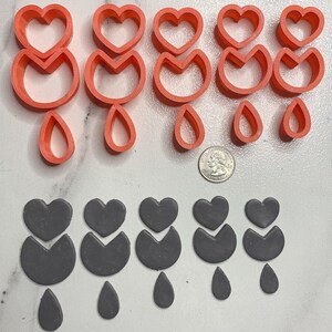 Heart dangle combo clay cutter #67