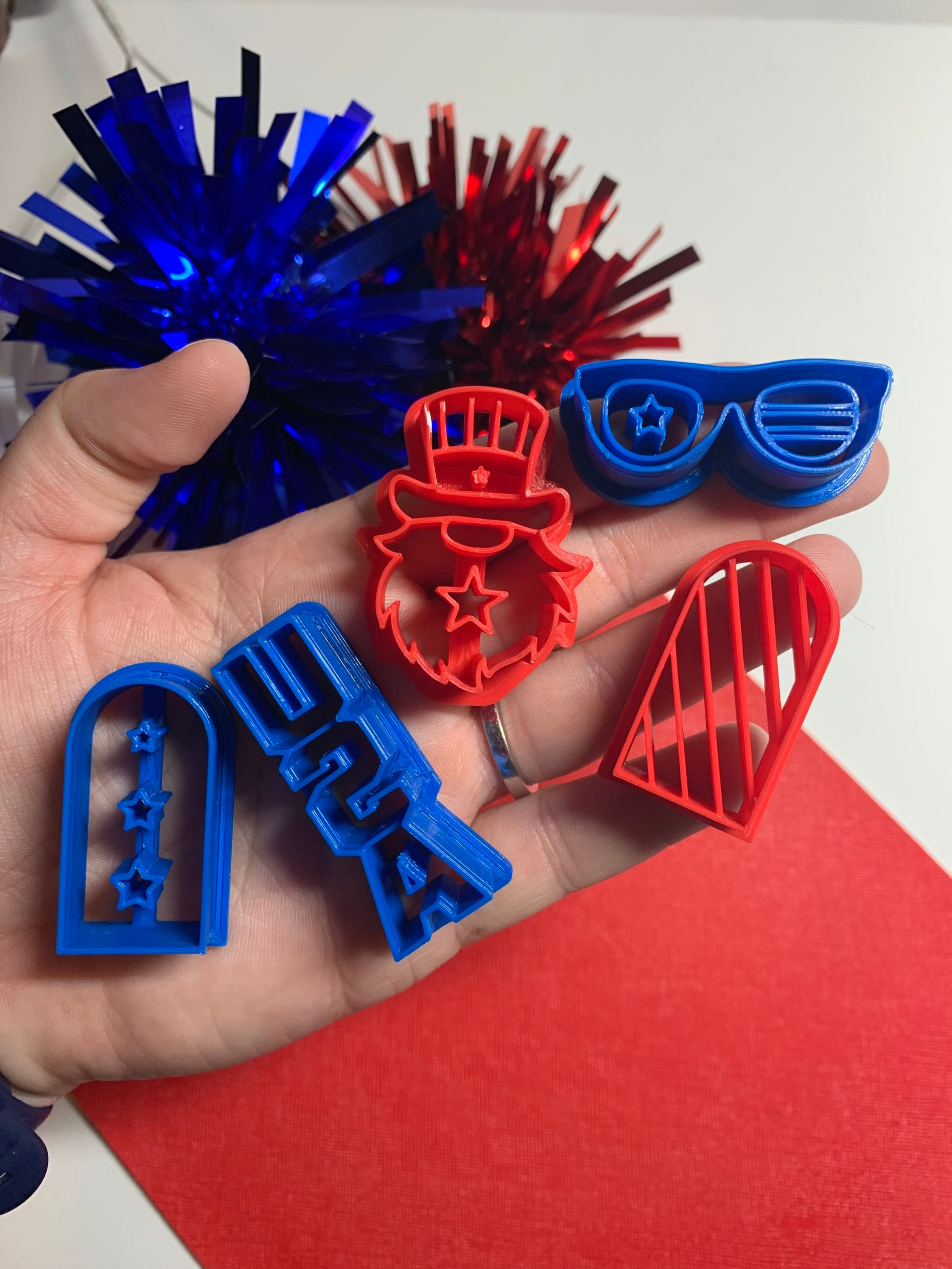 Patriotic clay cutters for polymer clay #4
