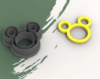 Mouse head Line Polymer Clay Earring Cutters