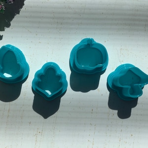 Autumn and Fall stud clay cutter earring set #118