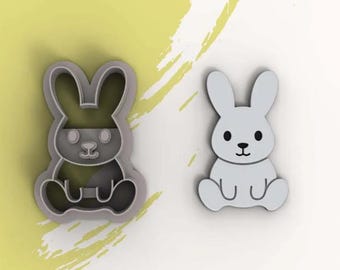 Cute Bunny polymer clay earring cutter