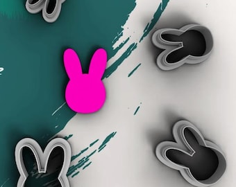 Bunny head polymer clay earring cutter