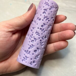 Heart flower clay texture roller R