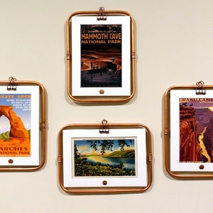 5 x 7 Copper White Mat Floating Picture Frames