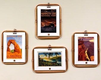 5 x 7 Copper White Mat Floating Picture Frames