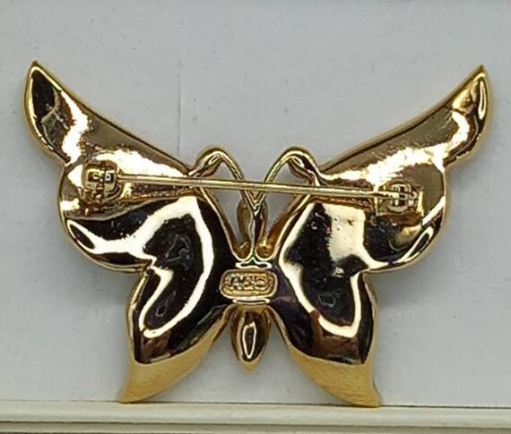 Vintage Attwood and Sawyer Butterfly Brooch Clear… - image 6
