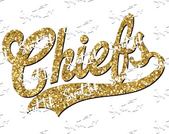 Chiefs football faux glitter look file. For dye sublimation or DTF. Includes png file